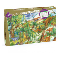 Vyhľadávacie puzzle s plagátom - Dinosaury - 100 ks