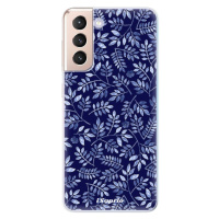 Odolné silikónové puzdro iSaprio - Blue Leaves 05 - Samsung Galaxy S21