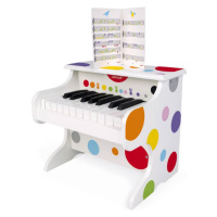 Drevený elektronický klavír pre deti s reálnym zvukom Confetti Janod s pesničkami od 3 rok
