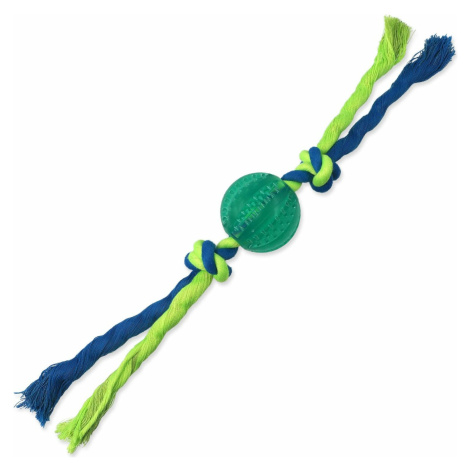 Hračka Dog Fantasy DENTAL MINT lopta s povrazom zelená 5x22cm