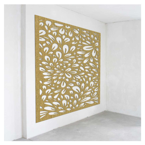 Kvetinový drevený panel na stenu | KROKO: Preglejka Topoľ - Zlatá 30 cm 4573-103394 PR0285
