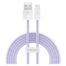 Nabíjací a dátový kábel USB, Lightning, 200 cm, 2400 mA, rýchle nabíjanie, vzor šnúrky, Baseus D