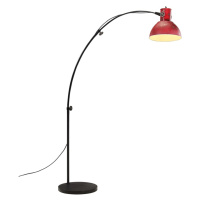 vidaXL Podlahová lampa 25 W šmuhovaná červená 150 cm E27