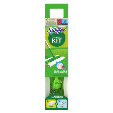 Swiffer Sweeper štartovací sad s 1 x násada + 8 x prachovka + 3 x čistiacimi obrúskami