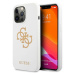 Kryt Guess GUHCP13XLS4GGWH iPhone 13 Pro Max 6,7"  white hard case Silicone 4G Logo (GUHCP13XLS4
