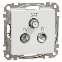 TV-R-SAT zásuvka priebežná 7dB, Biela, Sedna Design (Schneider)