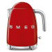 Smeg KLF03RDEU rýchlovarná kanvica, 1, 7 l (7 šálok), 2400 W, štýl 50. rokov, červená