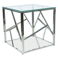 Expedo Konferenčný stolík KAPPA 2, 55x55x55, sklo/chrom