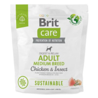 Krmivo Brit Care Dog Sustainable Adult Medium Breed Chicken & Insoct 1kg