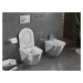 MEXEN - Lena Závesná WC misa vrátane sedátka s slow-slim, duroplast, biela/strieborná 30224004