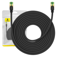 Kábel Baseus Braided network cable cat.8 Ethernet RJ45, 40Gbps, 15m (black)