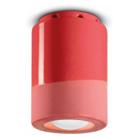 PI stropné svietidlo, valcové, Ø 8,5 cm, červené