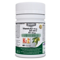 JUTAVIT Vitamín K2 120 µg + D3 2000 IU + K1 700 µg 60 kapsúl