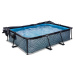 Bazén s krytom a filtráciou Stone pool Exit Toys oceľová konštrukcia 220*150*65 cm šedý od 6 rok