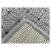 Kusový koberec Udinese šedý čtverec - 150x150 cm Vopi koberce