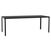 Záhradný stôl, 205 cm, čierna, ABELO