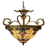Štýl Tiffany – závesná lampa Anthia 2