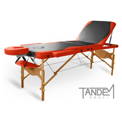 Skladací masážny stôl TANDEM Profi W3D DUO Farba: čierno-oranžová