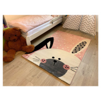 Dětský koberec Kiddo F0131 pink - 120x170 cm Vopi koberce
