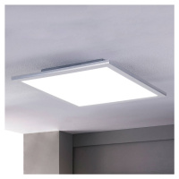 Lindby LED panel Livel, CCT, 62 cm x 62 cm, strieborný, hliník