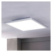 Lindby LED panel Livel, CCT, 62 cm x 62 cm, strieborný, hliník