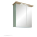 Zelená závesná kúpeľňová skrinka so zrkadlom 60x72 cm Set 963 - Pelipal