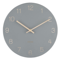 Nástenné hodiny Karlsson KA5788GY Charm Engraved Numbers, 30 cm