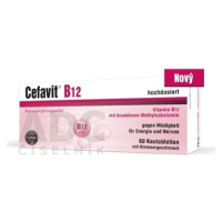 CEFAVIT Vitamin B12  s malinovou príchuťou 60 tabliet