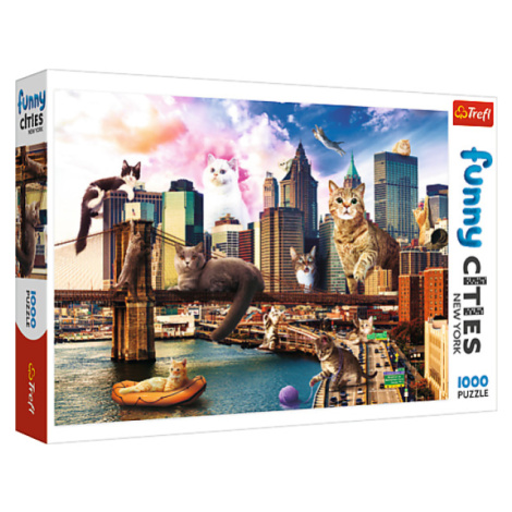 Trefl Puzzle 1000 Crazy City -  Cats in New York