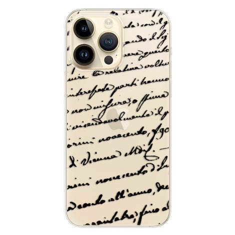 Odolné silikónové puzdro iSaprio - Handwriting 01 - black - iPhone 14 Pro Max