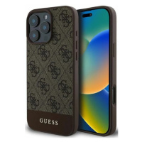 Kryt Guess GUHCP16LG4GLBR iPhone 16 Pro brown HC PC/TPU 4G PU Bottom Stripe (GUHCP16LG4GLBR)