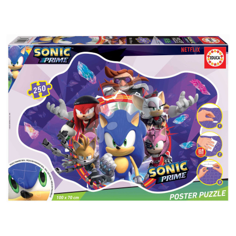 Puzzle plagát Sonic Prime Educa 250 dielov od 8 rokov