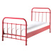 Červená kovová detská posteľ Vipack New York, 90 × 200 cm
