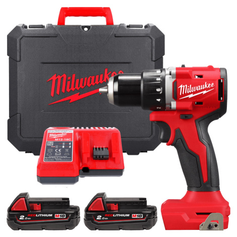 MILWAUKEE M18 Aku vŕtačka bez príklepu - kompaktná M18BLDDRC-202C