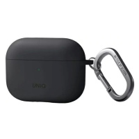 Púzdro UNIQ case Nexo AirPods Pro 2 gen + Ear Hooks Silicone charcoal grey (UNIQ-AIRPODSPRO2-NEX