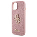 Guess PU Fixed Glitter 4G Metal Logo Zadný Kryt pre iPhone 13 Pink