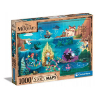 Puzzle 1000 dielikov Disney Mapa - Malá morská víla