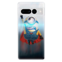 Odolné silikónové puzdro iSaprio - Mimons Superman 02 - Google Pixel 7 Pro 5G