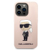 Silikónové puzdro Karl Lagerfeld na Apple iPhone 15 Pro KLHCP15LSNIKBCP Liquid Silicone Ikonik N
