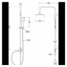 Mexen Tord, sprchový set s dažďovou sprchou a CUBE termostatickou sprchovou batériou, chrómová, 