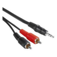 PremiumCord Kábel Jack 3,5mm-2xCinch M/M 10m