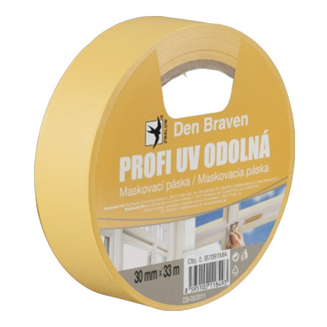 DEN BRAVEN - Profi UV odolná maskovacia páska žltá 38 mm x 33 m