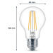 Philips LED žiarovka E27 7W 850lm 4 000K číra 6 ks