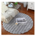 Svetlosivý umývateľný okrúhly koberec ø 80 cm Bubble Grey – Mila Home
