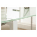 LuxD Rohový písací stôl Atelier sklo / biely