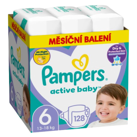 PAMPERS Active Baby S6, 13-18 kg 128 ks