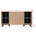 Expedo Komoda LIAMA, 160x82x40, hickory jackson/čierna