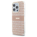 DKNY PC/TPU Repeat Pattern Tonal Stripe Magsafe Zadný Kryt pre iPhone 15 Pro Pink