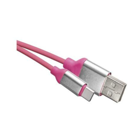 EMOS Nabíjací a dátový kábel USB-A 2.0 / USB-C 2.0, 1 m, ružový, 2335072504