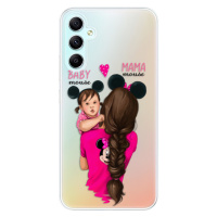 Odolné silikónové puzdro iSaprio - Mama Mouse Brunette and Girl - Samsung Galaxy A34 5G